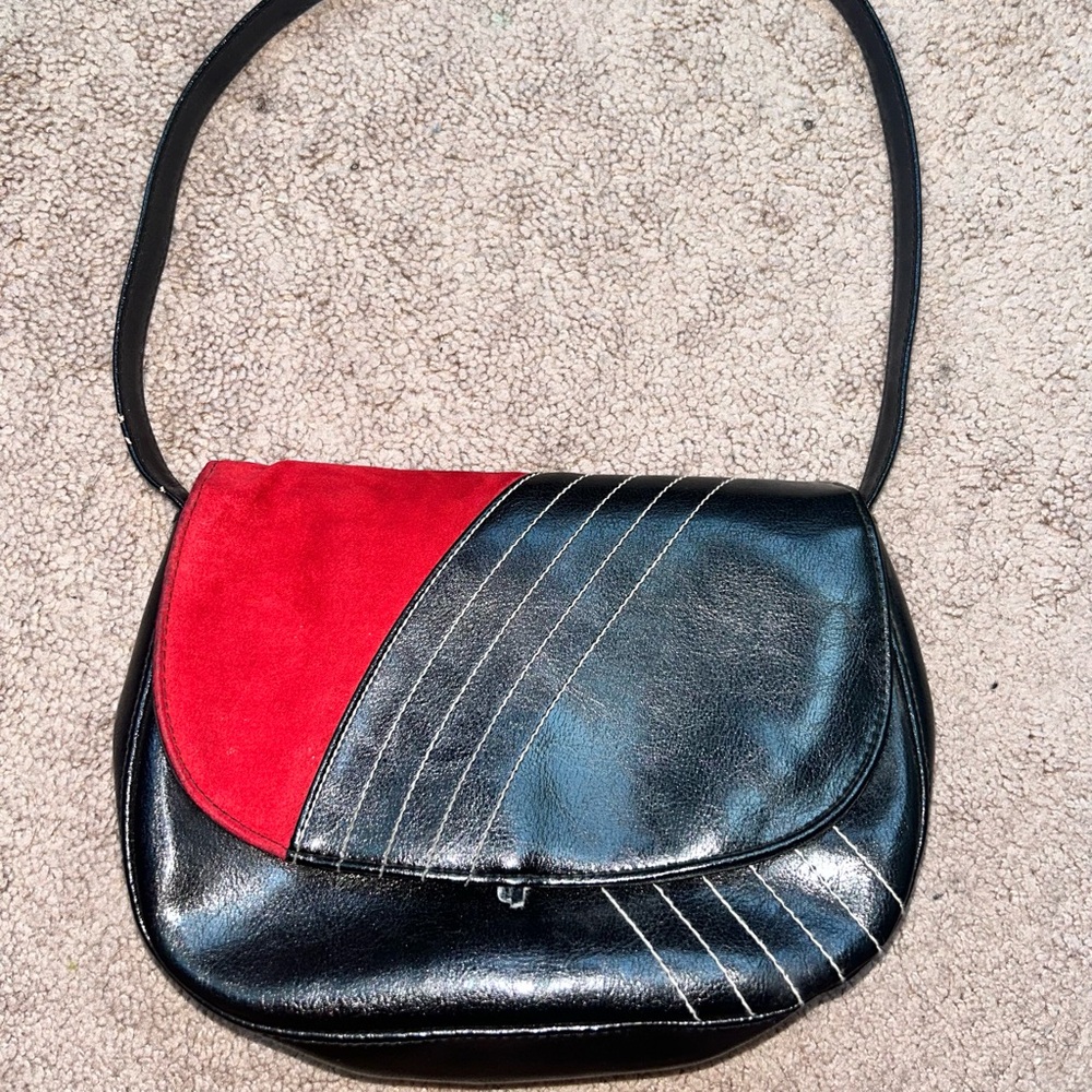 Victoria Secret Red and Black Shoulder Bag